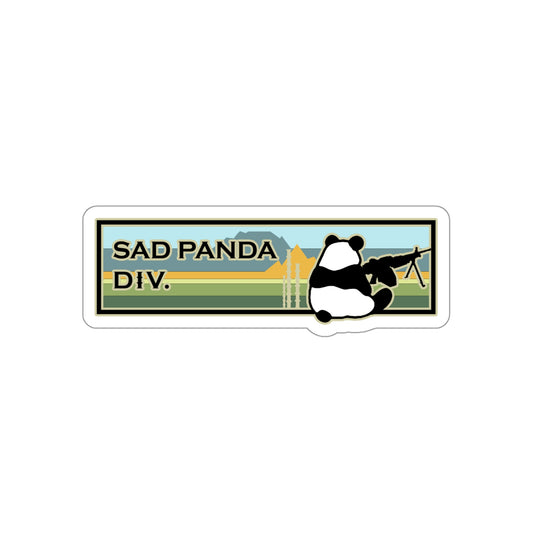 Sad Panda Landscape Sticker